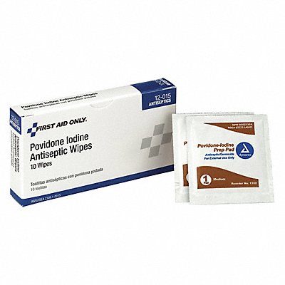 FIRST AID ONLY 12015 Topical Antiseptic Wipes PK10