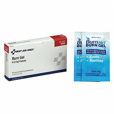 FIRST AID ONLY 13010 Topical Burn Gel 0.125 oz PK6