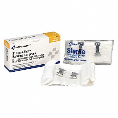 FIRST AID ONLY 2005 Compress White 6 L 3 W PK2