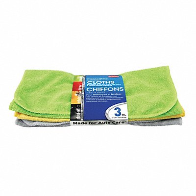 CARRAND 40061 Microfiber Cloth 12 x 16 Assorted PK3