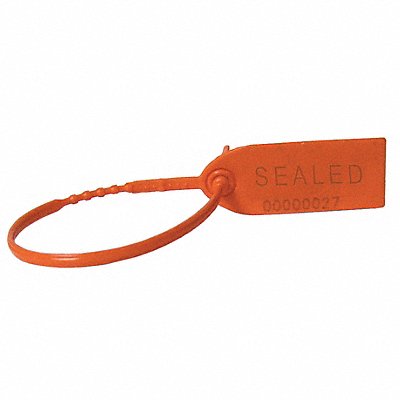 TYDENBROOKS 1061053 X Strap Seal 12 L Orange PK50