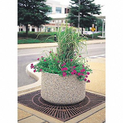WAUSAU TILE TF4030W22 Planter Round 30in.Lx30in.Wx18in.H