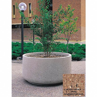 WAUSAU TILE TF4035W22 Planter Round 36in.Lx36in.Wx24in.H