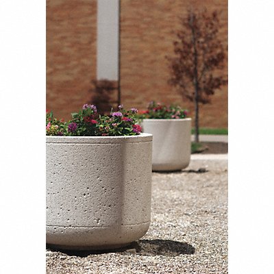 WAUSAU TILE TF4085W22 Planter Round 30in.Lx30in.Wx30in.H