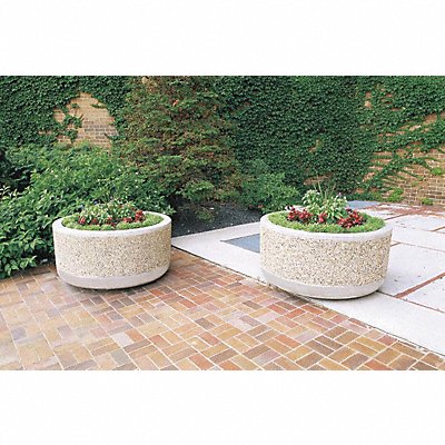 WAUSAU TILE TF4115W22 Planter Round 48in.Lx48in.Wx26in.H