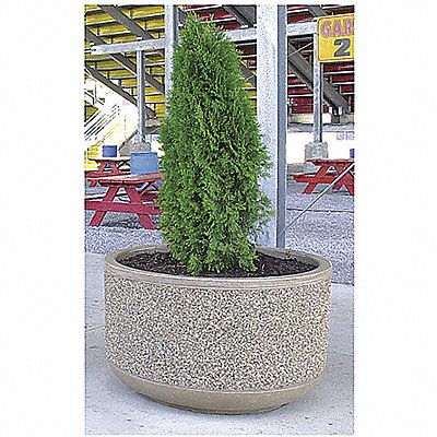 WAUSAU TILE TF4130W22 Planter Round 60in.Lx60in.Wx36in.H