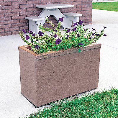 WAUSAU TILE TF4155W22 Planter Rectangle 36in.Lx18in.Wx18in.H