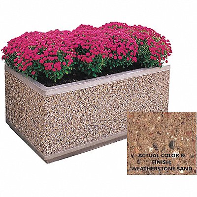 WAUSAU TILE TF4182W22 Planter Rectangle 48in.Lx48in.Wx30in.H
