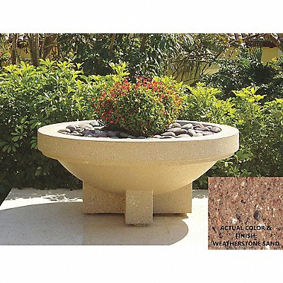 WAUSAU TILE SL4031W22 Planter Round 72in.Lx2in.Wx28-1/2in.H