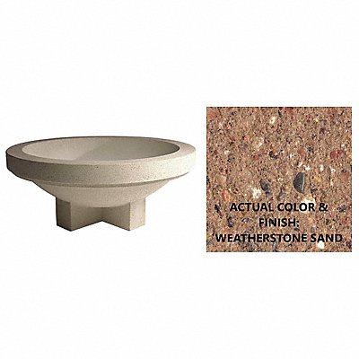 WAUSAU TILE SL4034W22 Planter Round 36in.Lx36in.Wx19in.H