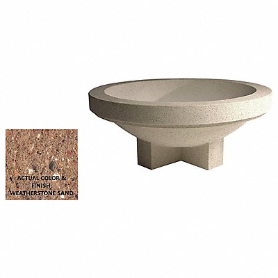 WAUSAU TILE SL4035W22 Planter Round 42in.Lx42in.Wx19in.H