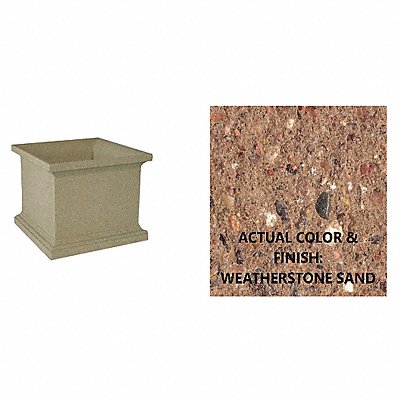 WAUSAU TILE SL440W22 Planter Square 28in.Lx28in.Wx30in.H