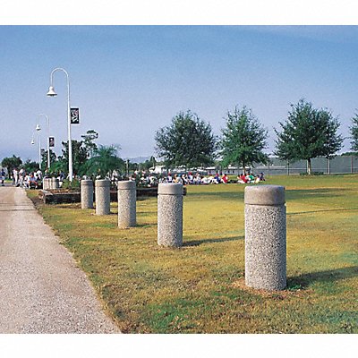 WAUSAU TILE TF6017W22 Bollard Round 18in.Lx18in.Wx48in.H