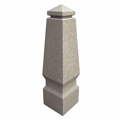 WAUSAU TILE TF6038W22 Bollard Square 12in.Lx7.5in.Wx45in.H