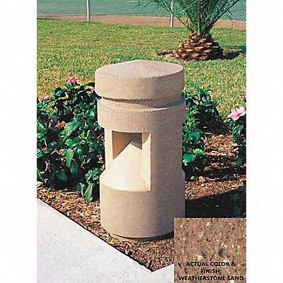 WAUSAU TILE TF6051W22 Bollard Square 18in.Lx18in.Wx36in.H