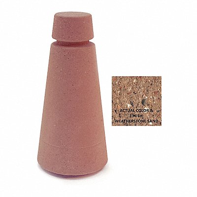WAUSAU TILE TF6072W22 Bollard Round 9in.Lx18in.Wx38in.H