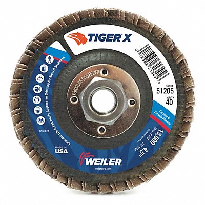 WEILER 98903 J1582 Fiber Disc 4 1/2 in Dia 7/8in Arbor