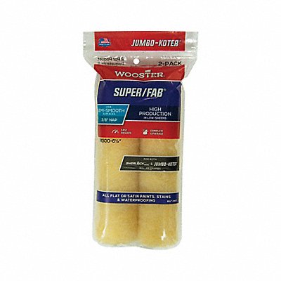 WOOSTER RR300612 Mini Rollers 6 1/2 L 3/8 Nap Knit PK2