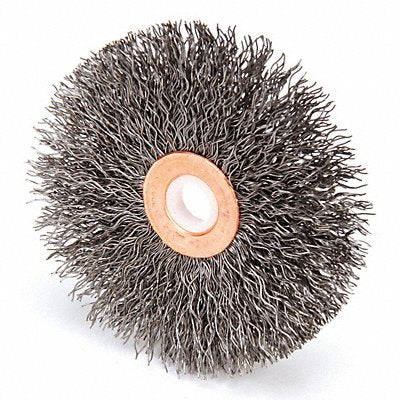 WEILER 15543 Wire Wheel Brush Carbon Steel 3 in Dia