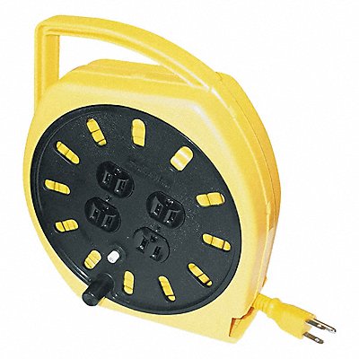 GRAINGER 3A535 Cord Reel 25ft 16 AWG Receptacle 120VAC