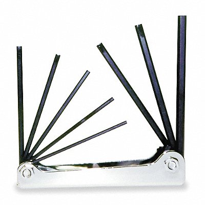 EKLIND 20812 Hex Key Set Folded 3 45/64 to5 3/32 in