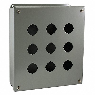 WIEGMANN PB9 Push Button Enclosure 30mm 9Hole CarbSteel