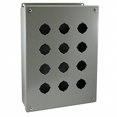 WIEGMANN PB12 Push ButtonEnclosur 30mm 12Hole CarbSteel