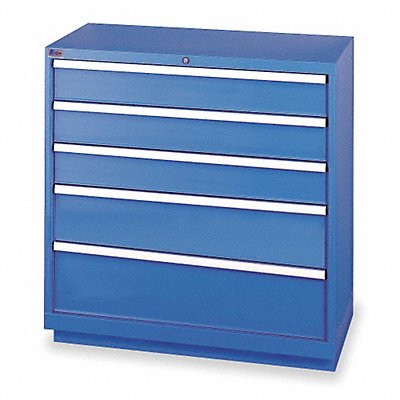 LISTA HS090501AFTKABB Modular Drawer Cabinet 41.75 x40 x22.5 BrtBl 5Drwr