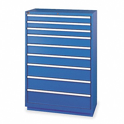 LISTA HS130902AFTKABB Modular Drawer Cabinet 59.5 x40 x22.5 BrtBl 9Drwr