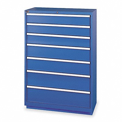 LISTA HS130702AFTKABB Modular Drawer Cabinet 59.5 x40 x22.5 BrtBl 7Drwr