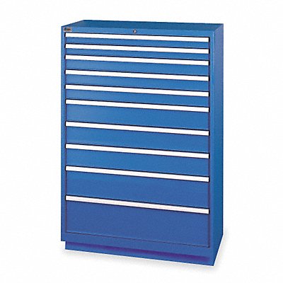 LISTA HS131002AFTKABB Modular Drawer Cabinet 59.5 x40 x22.5 BrtBl 10Drwr