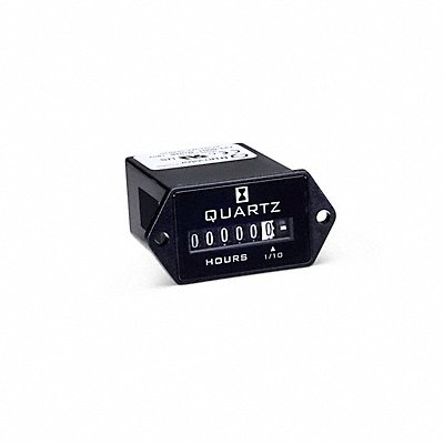 TRUMETER 7220001 Hour Meter Polymer White/Black Numbers