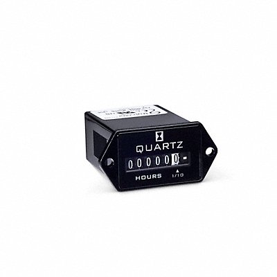 TRUMETER 7320004 Hour Meter DC Quartz 2-Hole Rectangular
