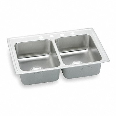 ELKAY LR29184 Elkay Double Sink Sqr 12inx12inx7-1/2in