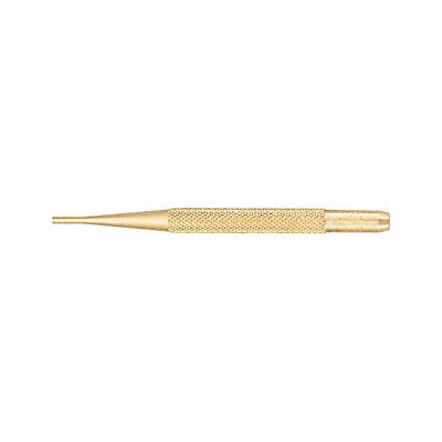 STARRETT B565B Brass Drive Pin Punch 3/32 In Tip 4 In L