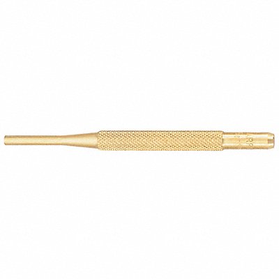 STARRETT B565D Brass Drive Pin Punch 5/32 In Tip 4 In L