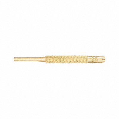 STARRETT B565E Brass Drive Pin Punch 3/16 In Tip 4 In L
