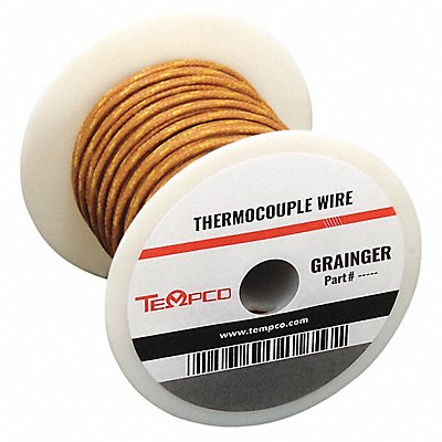 TEMPCO TCWR1024 Thermocouple Wire K 20AWG Brn 250ft