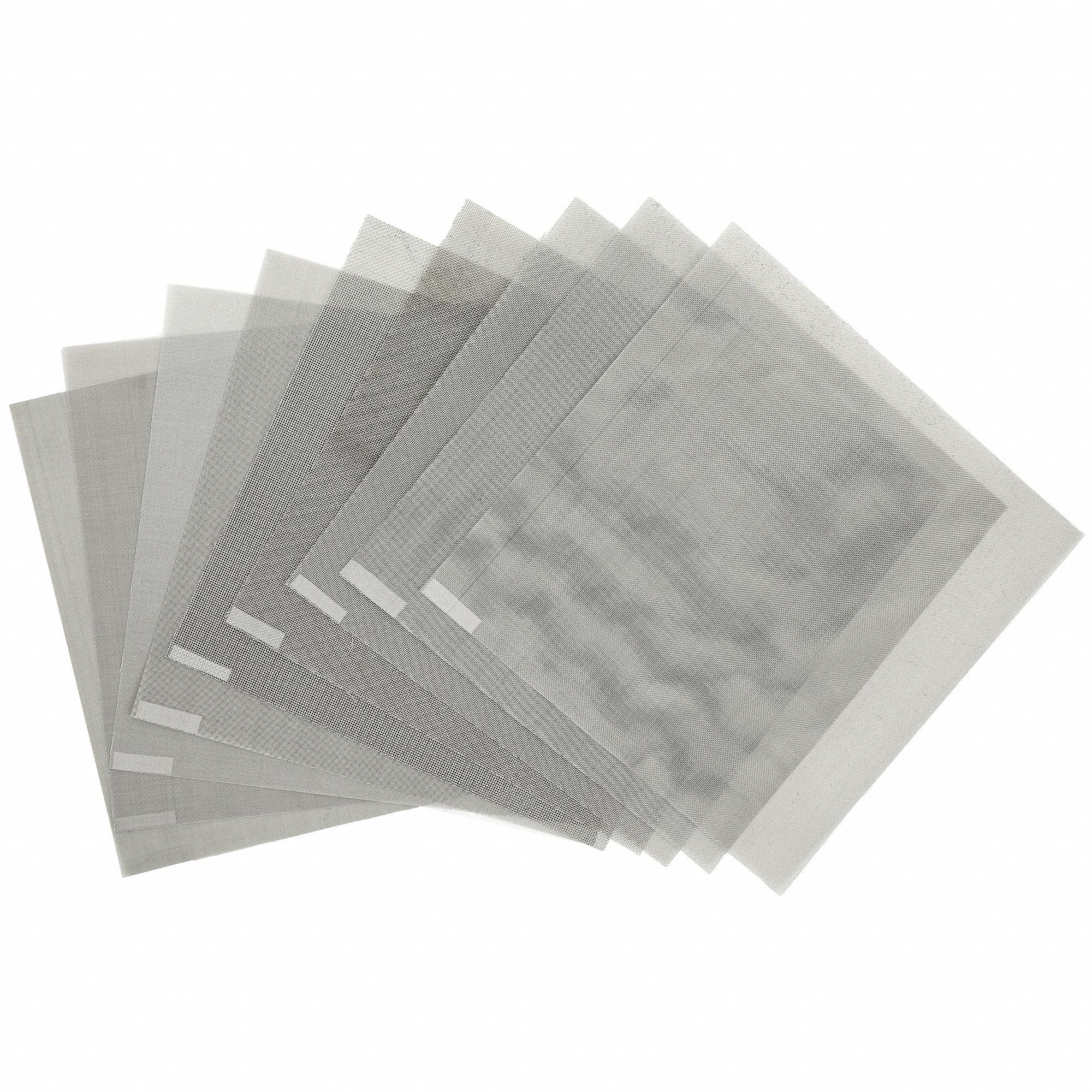 GRAINGER 3AJZ3 Wire Cloth Assortment SS 9 Pc 12 x 12 In