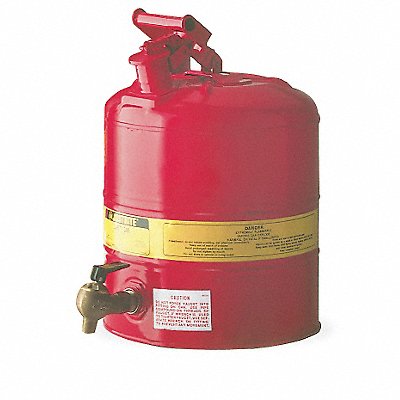 JUSTRITE 7150140 Type I Faucet Safety Can 5 gal Red