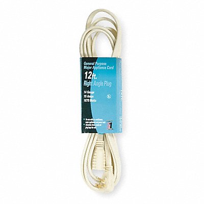 POWER FIRST 3AY49 Extension Cord 12ft 14Ga 15A SPT-3 Beg