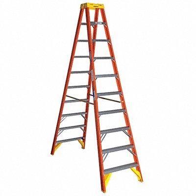 WERNER T6210 Twin Stepladder Fiberglass IA 10ft T6200