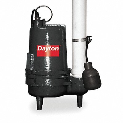 DAYTON 3BB87 SewageEjectorPump 20ft 0.4hp 120VAC