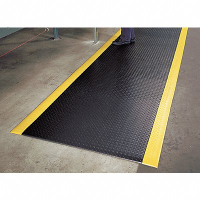 NOTRAX 419S0312BY Antifatigue Runner Black YllwBrdr 3x12ft