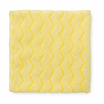 RUBBERMAID COMMERCIAL PRODUCTS FGQ61000YL00 Microfiber Cloth 16 x 16 Yellow PK12
