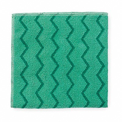RUBBERMAID COMMERCIAL PRODUCTS FGQ62000GR00 Microfiber Cloth 16 x 16 Green PK12