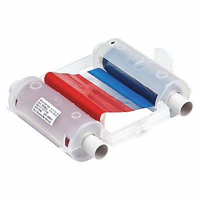 BRADY 76782 Ribbon Cartridge Red/Blue 200 ft L