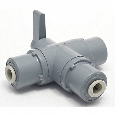 GRAINGER 6908790 PVC Ball Valve Push to Connect 1/4 in