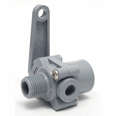 GRAINGER 2276290 Manual 2-Way Ball Valve NPT PVC