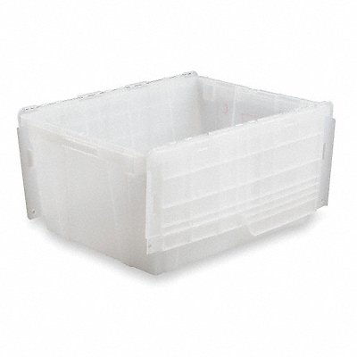 ORBIS FP243Clear Attached Lid Ctr Translucent Solid HDPE